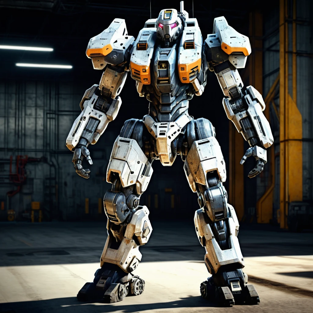 Gargantuan futuristic mech warrior design