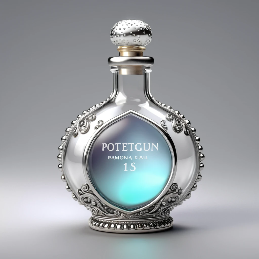 Ornate magic potion vial design