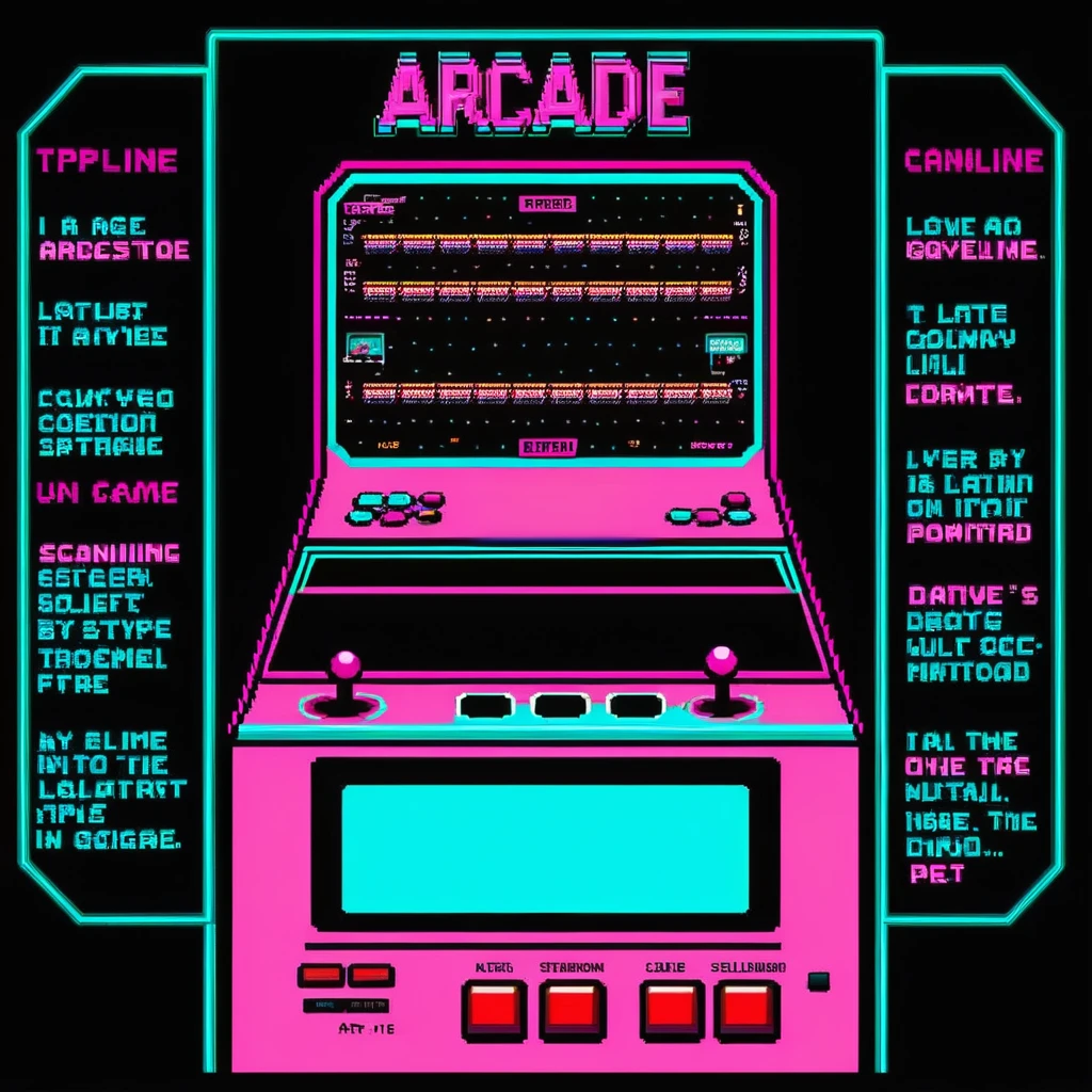 Retro 16-bit arcade game UI