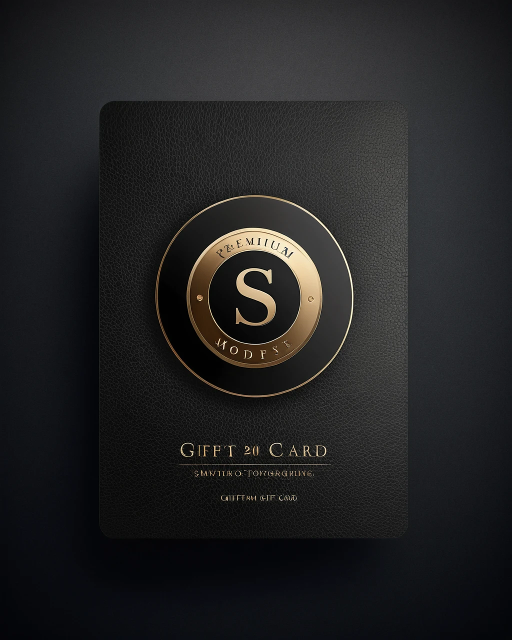 Luxurious gold foil gift card design mockup