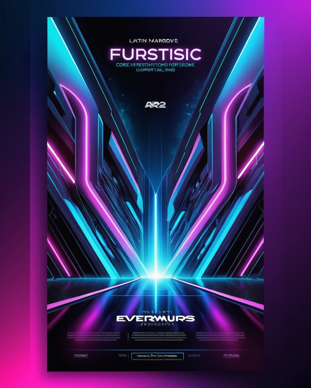 High-impact tech event poster background art