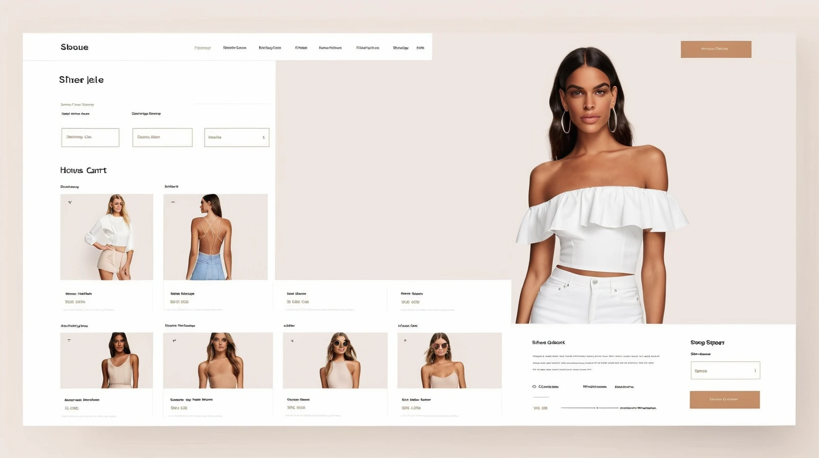 Sleek mobile shopping cart UI