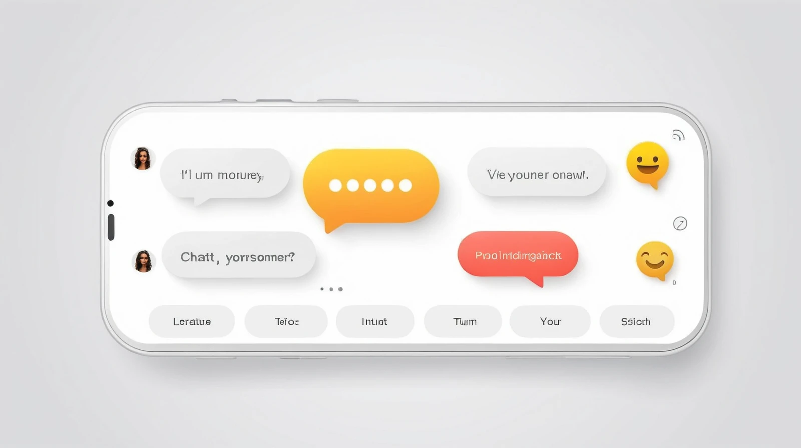 Clean mobile messaging chat interface