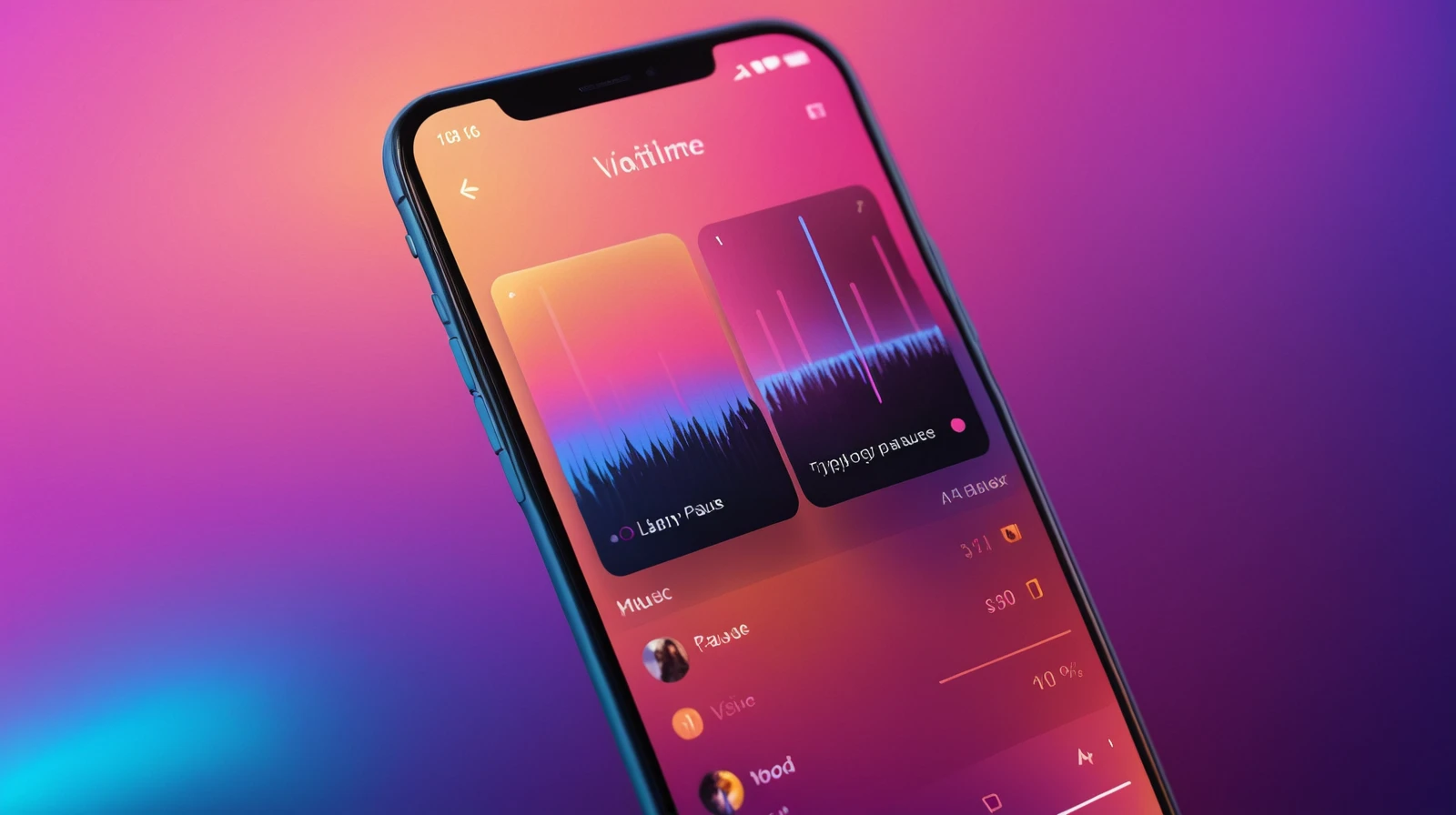 Immersive mobile music player interface