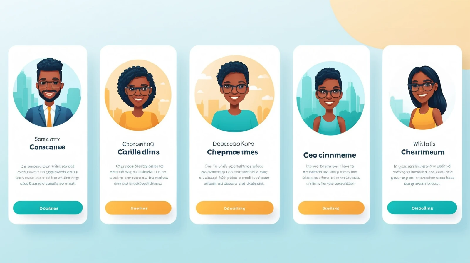 Engaging mobile app onboarding slider interface